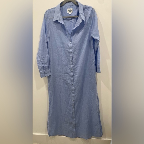 HiHo Other - Hiho Top Dress Light Blue Size Large Long Sleeve Collar ButtonDown Cotton Casual